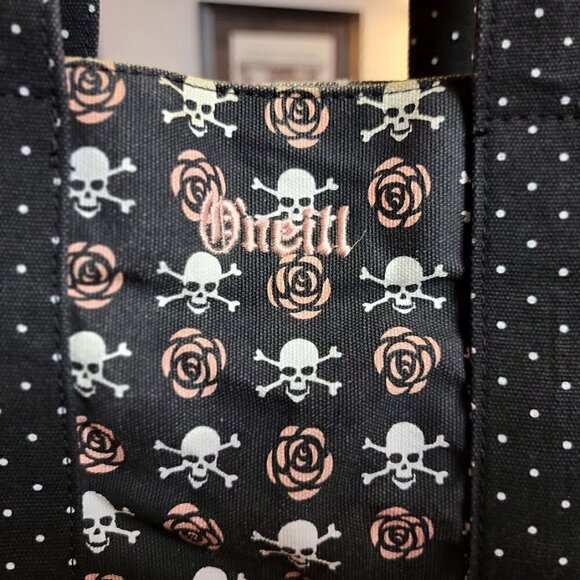 O'Neill Skull and Rose Tote - Vintage! - Picture 3 of 9